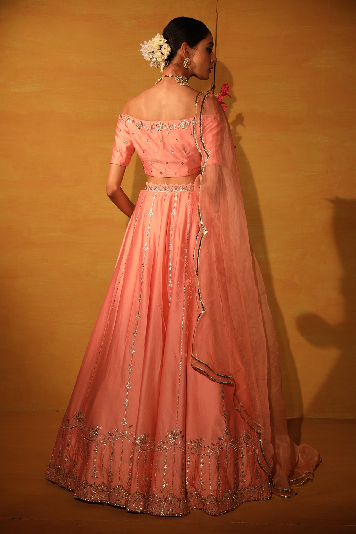 Blush Pink embroidered Lehenga set