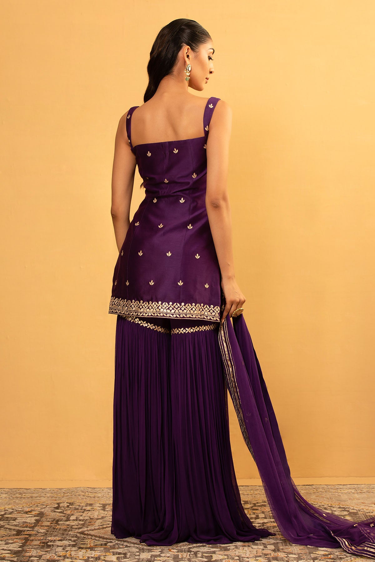 PURPLE SHARARA SET