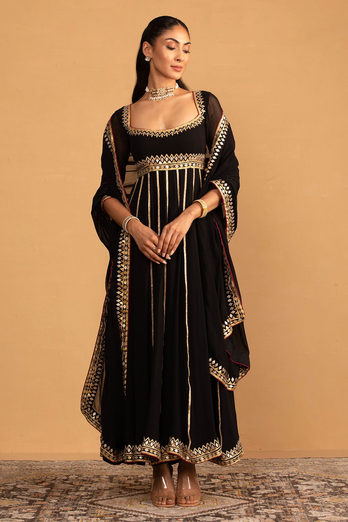 BLACK ANARKALI SET