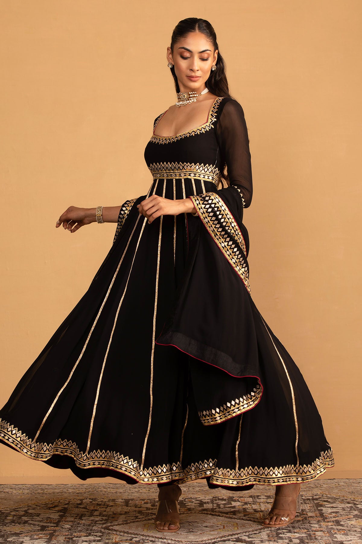 BLACK ANARKALI SET