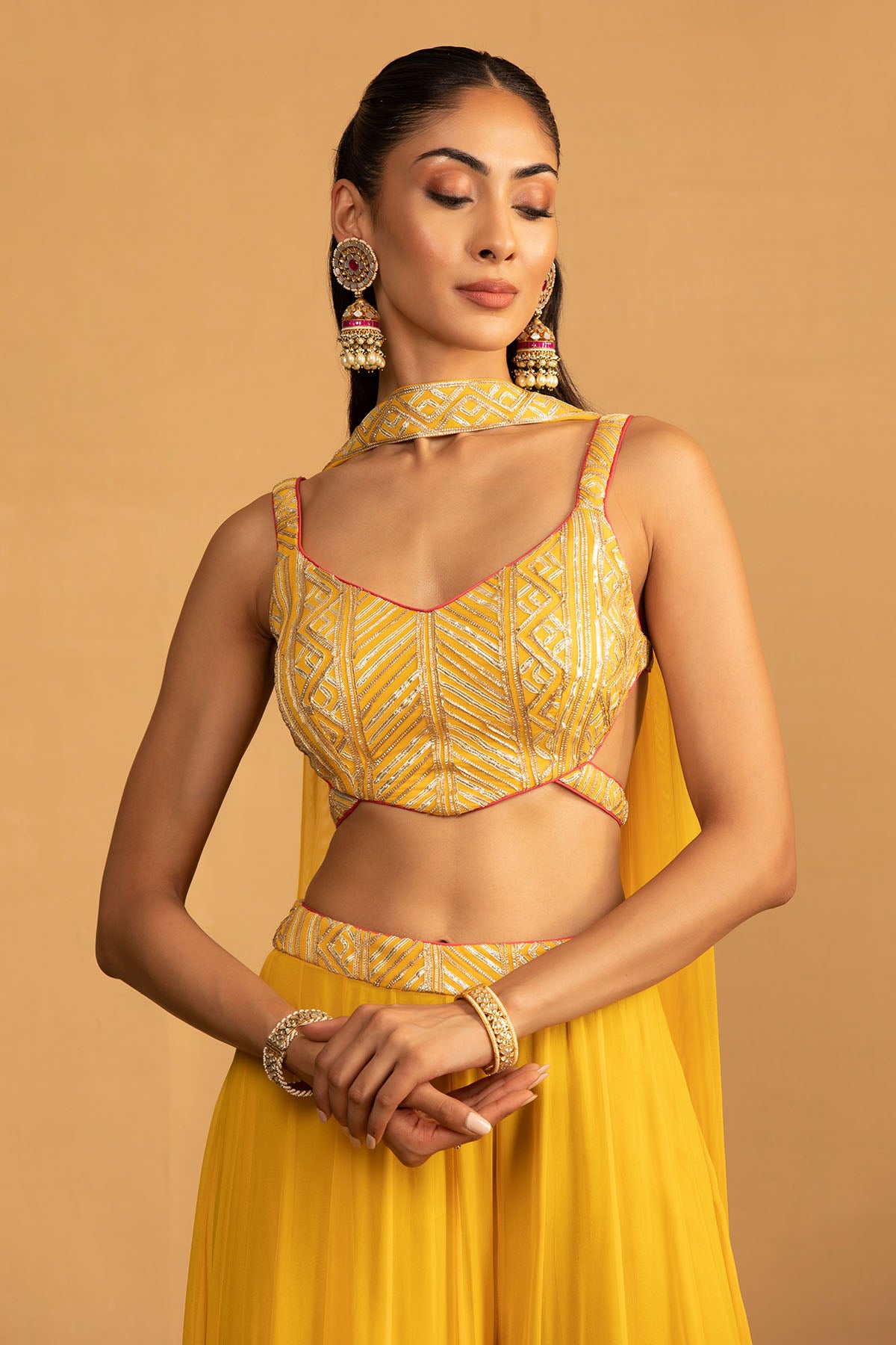 YELLOW PALAZZO SET