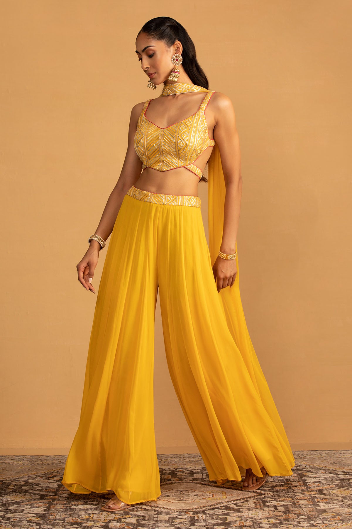 YELLOW PALAZZO SET