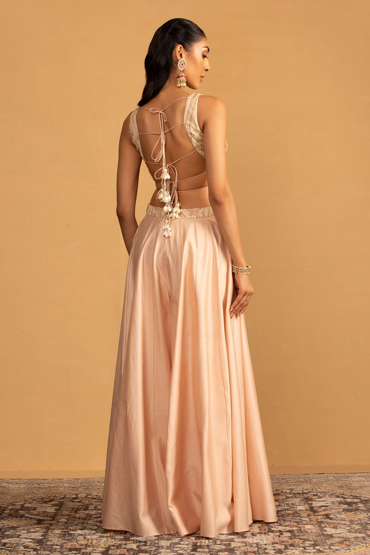 PEACH SHARARA SET