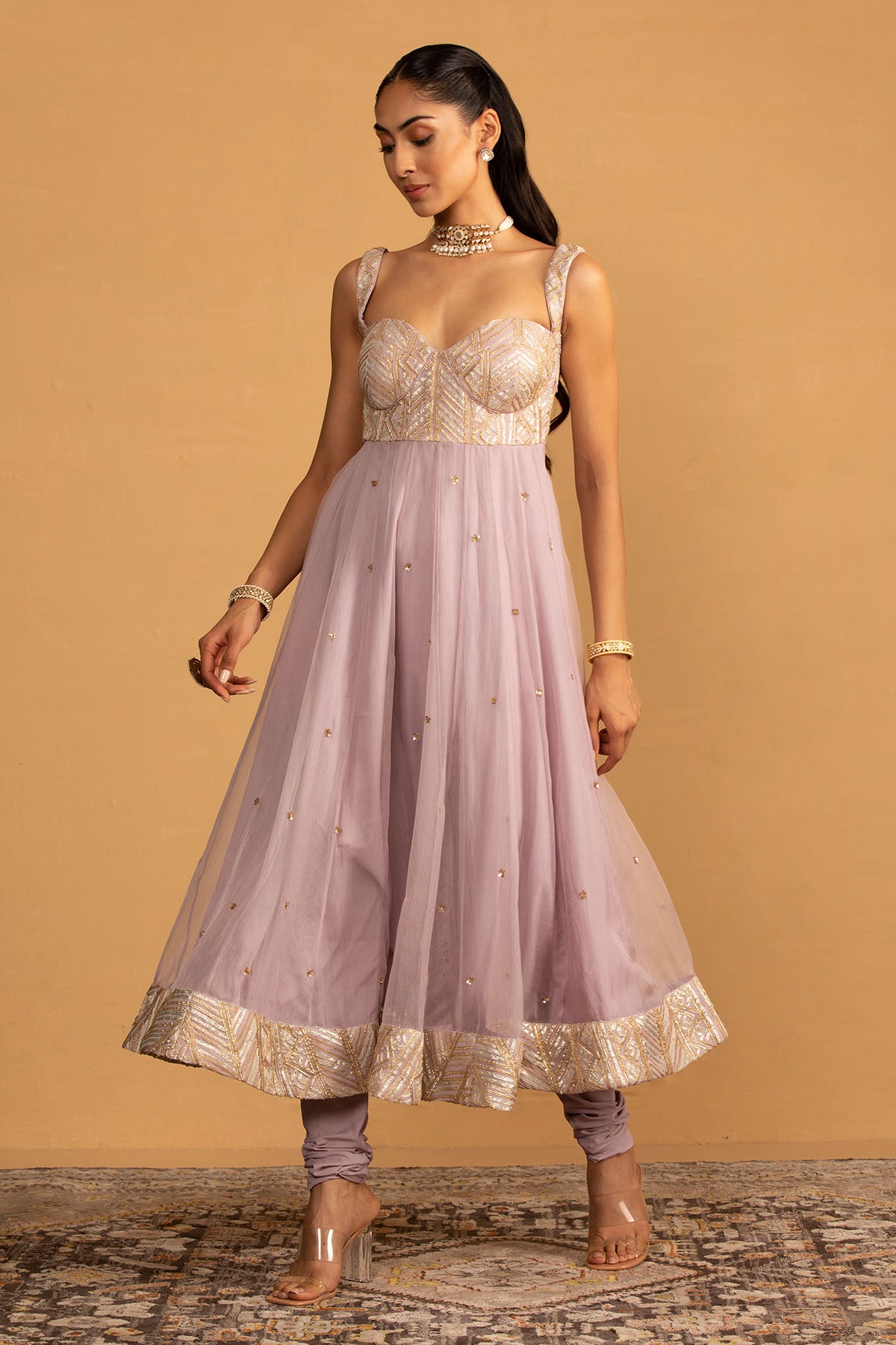 LILAC ANARKALI SET