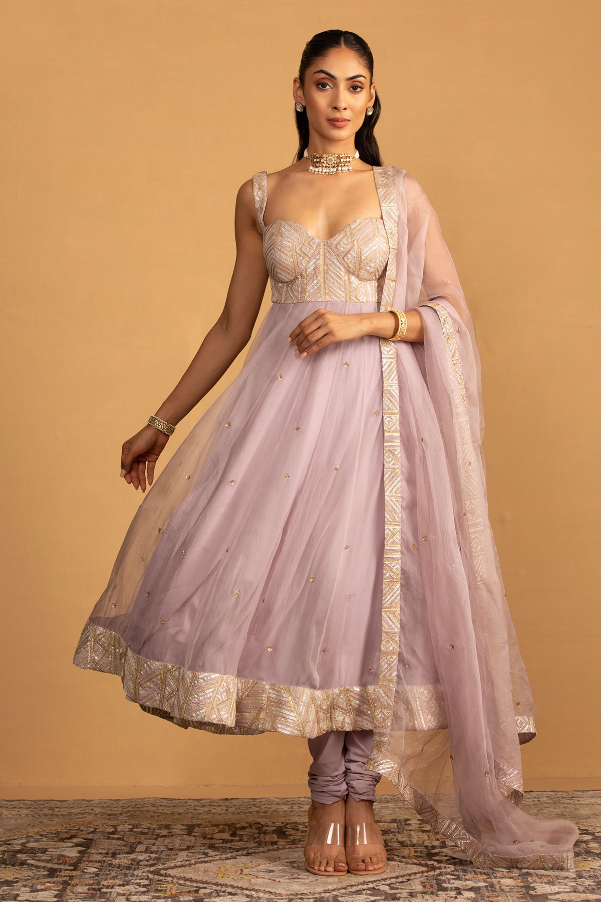 LILAC ANARKALI SET