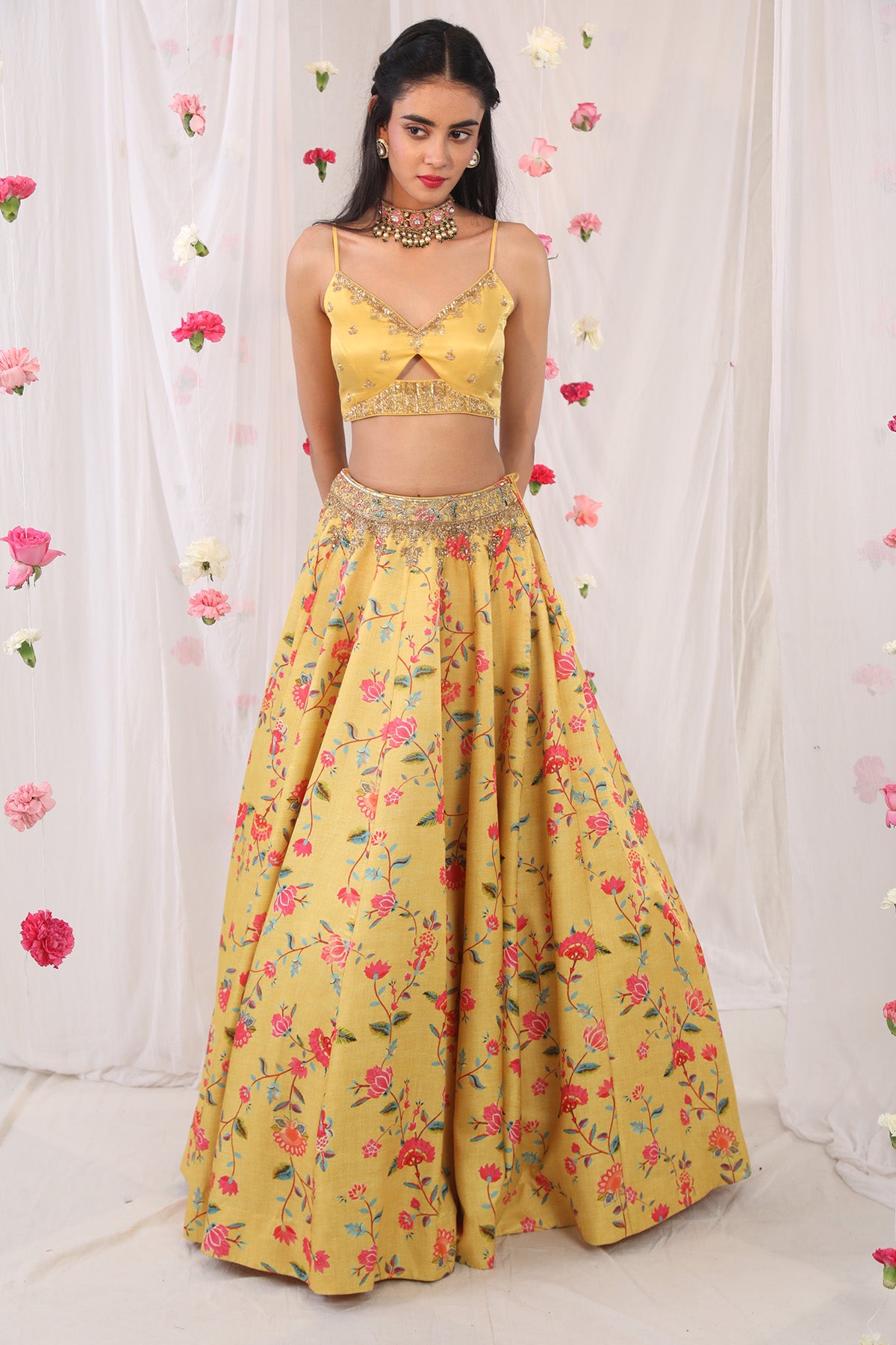 Musturd Lehenga set