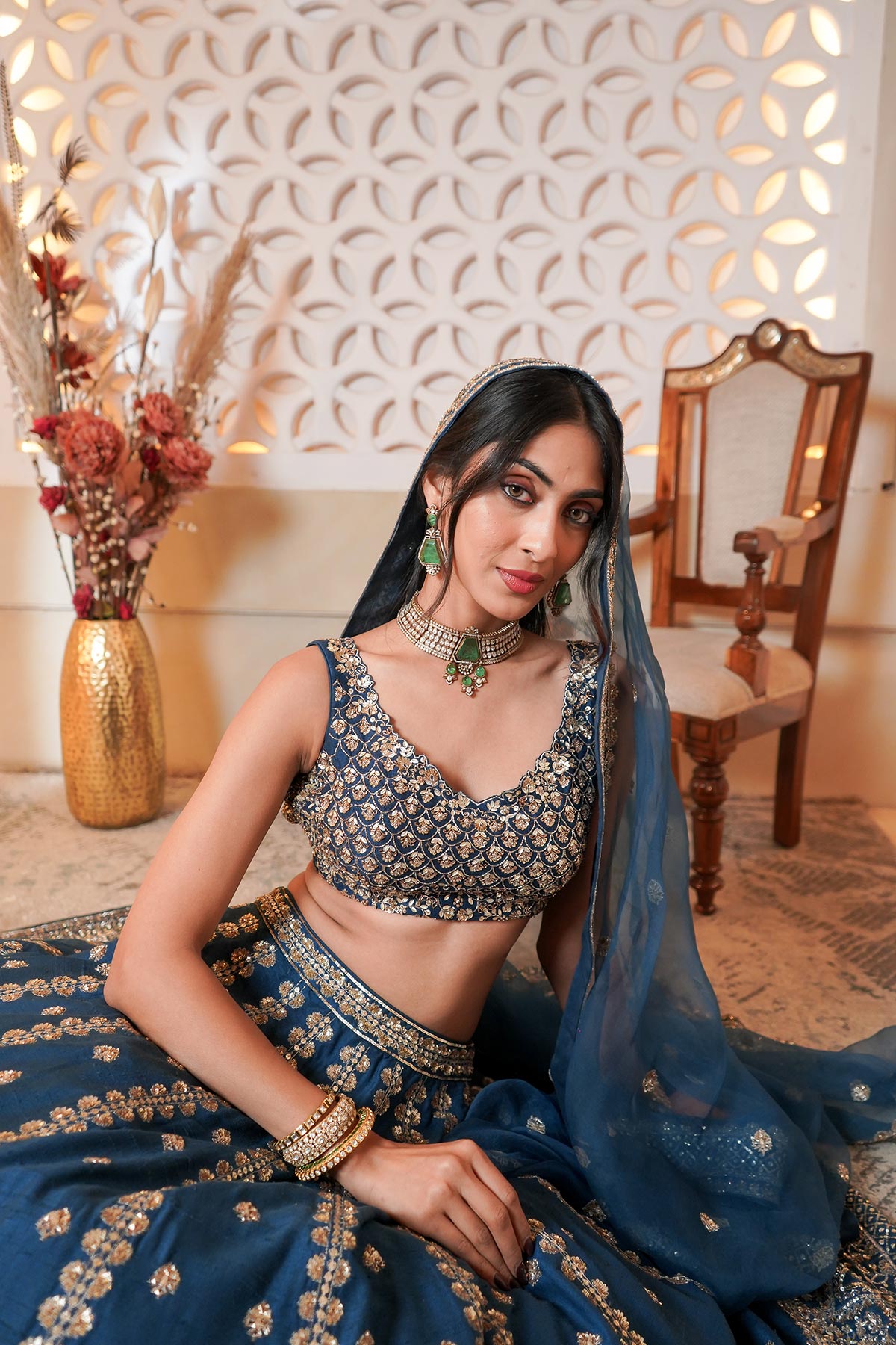 Blue Lehenga Set