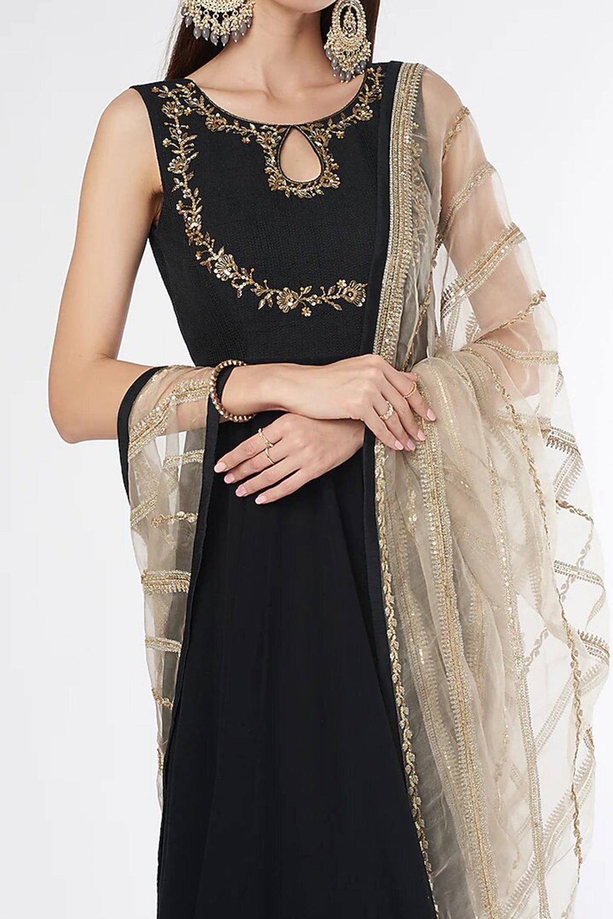 Black Anarkali Set