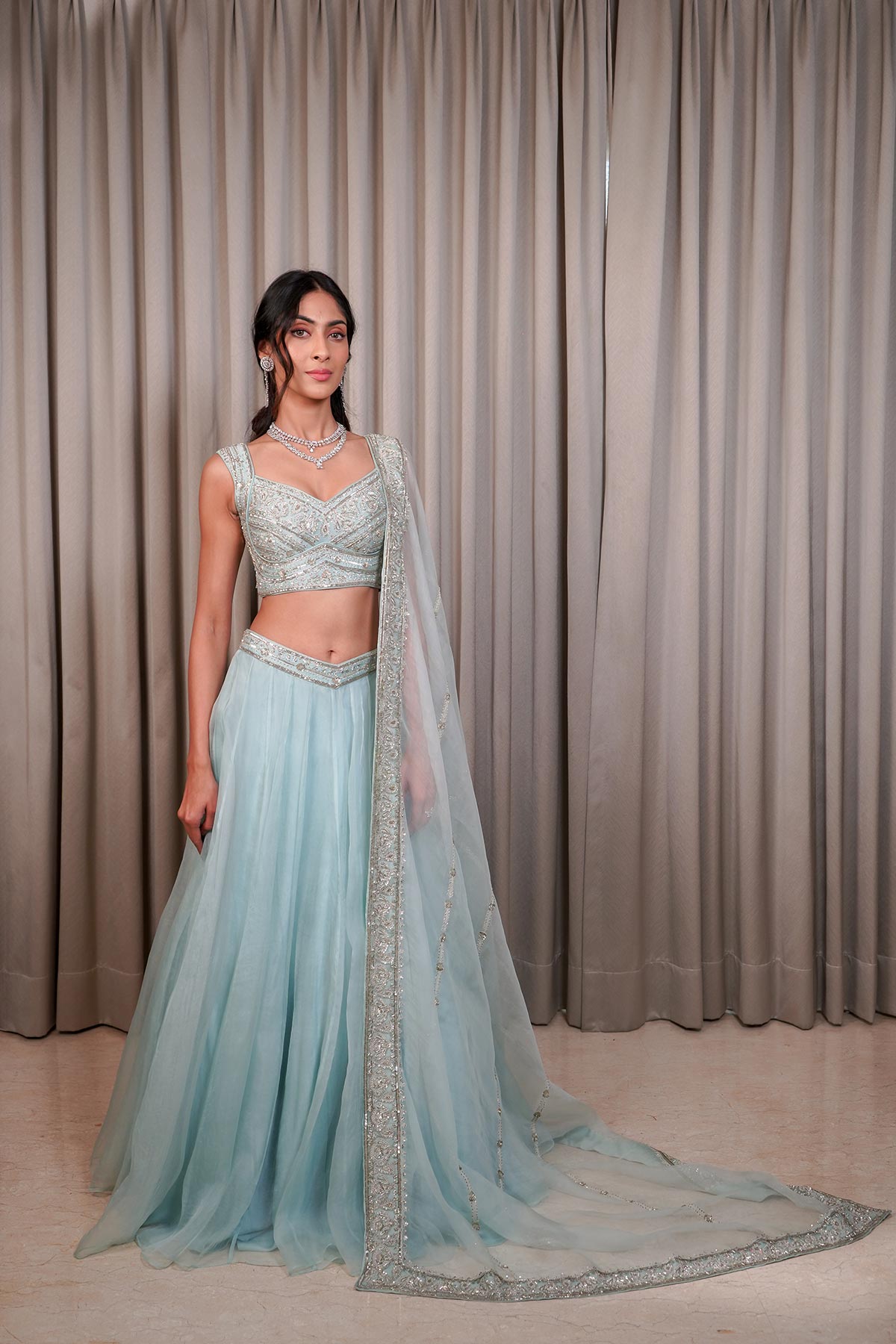 Ice Blue Lehenga Set