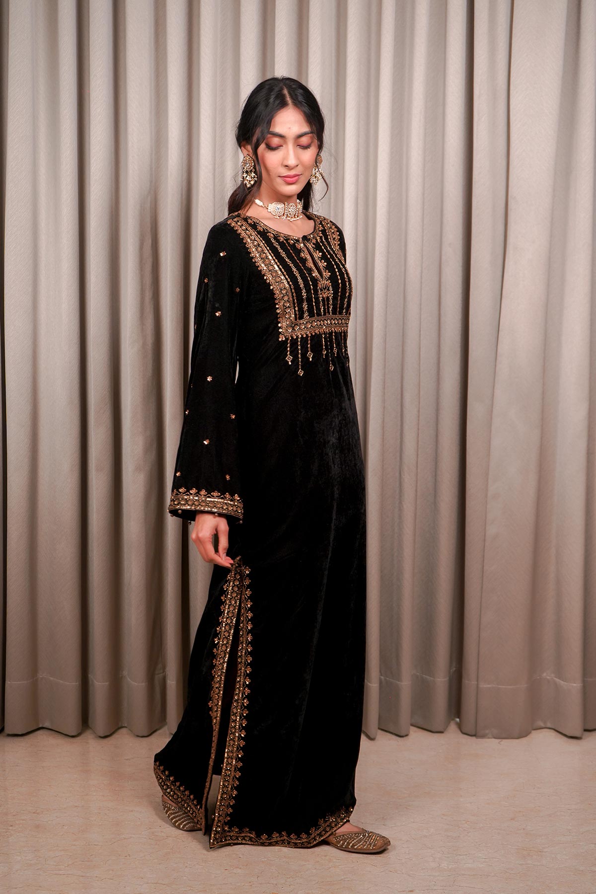 Black Kaftan Set