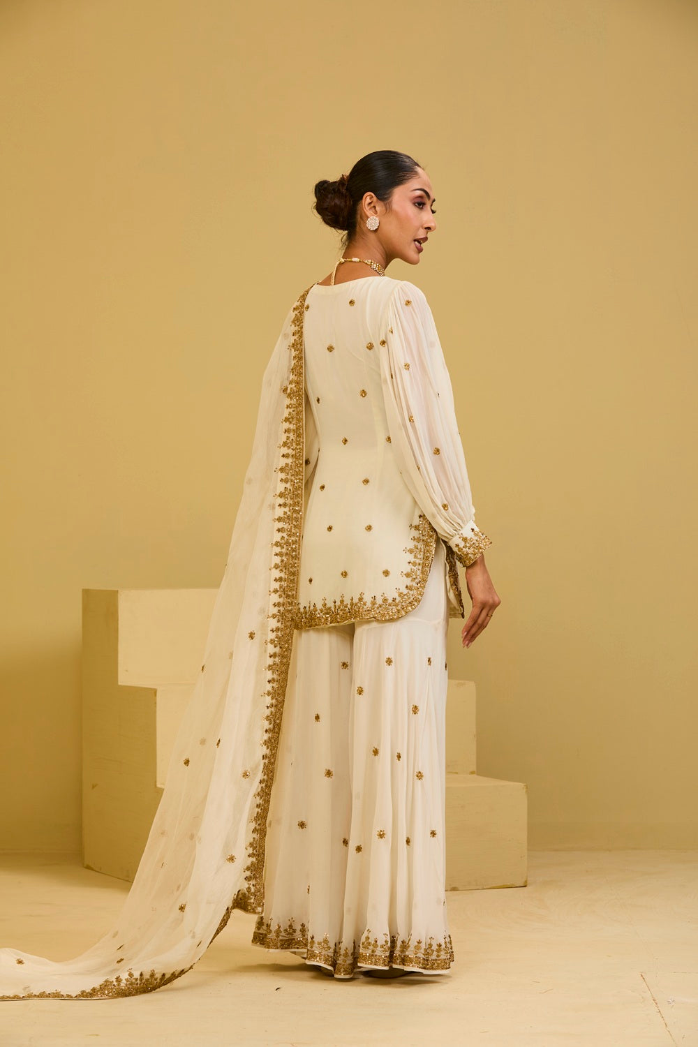 Off White Sharara Set
