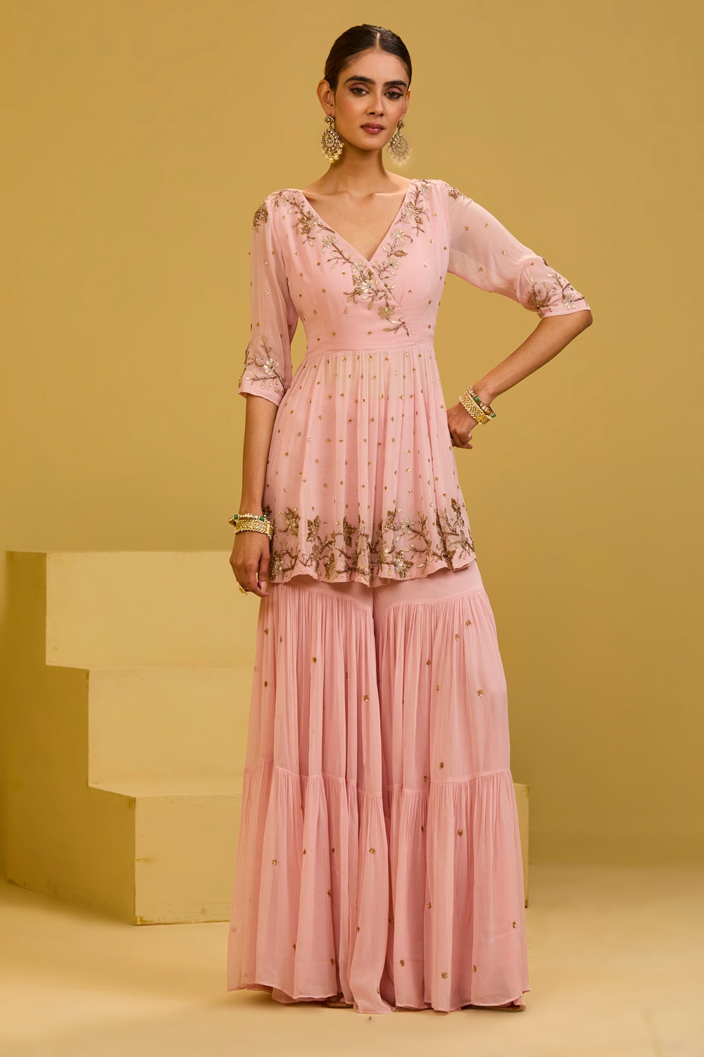 Baby Pink Sharara Set