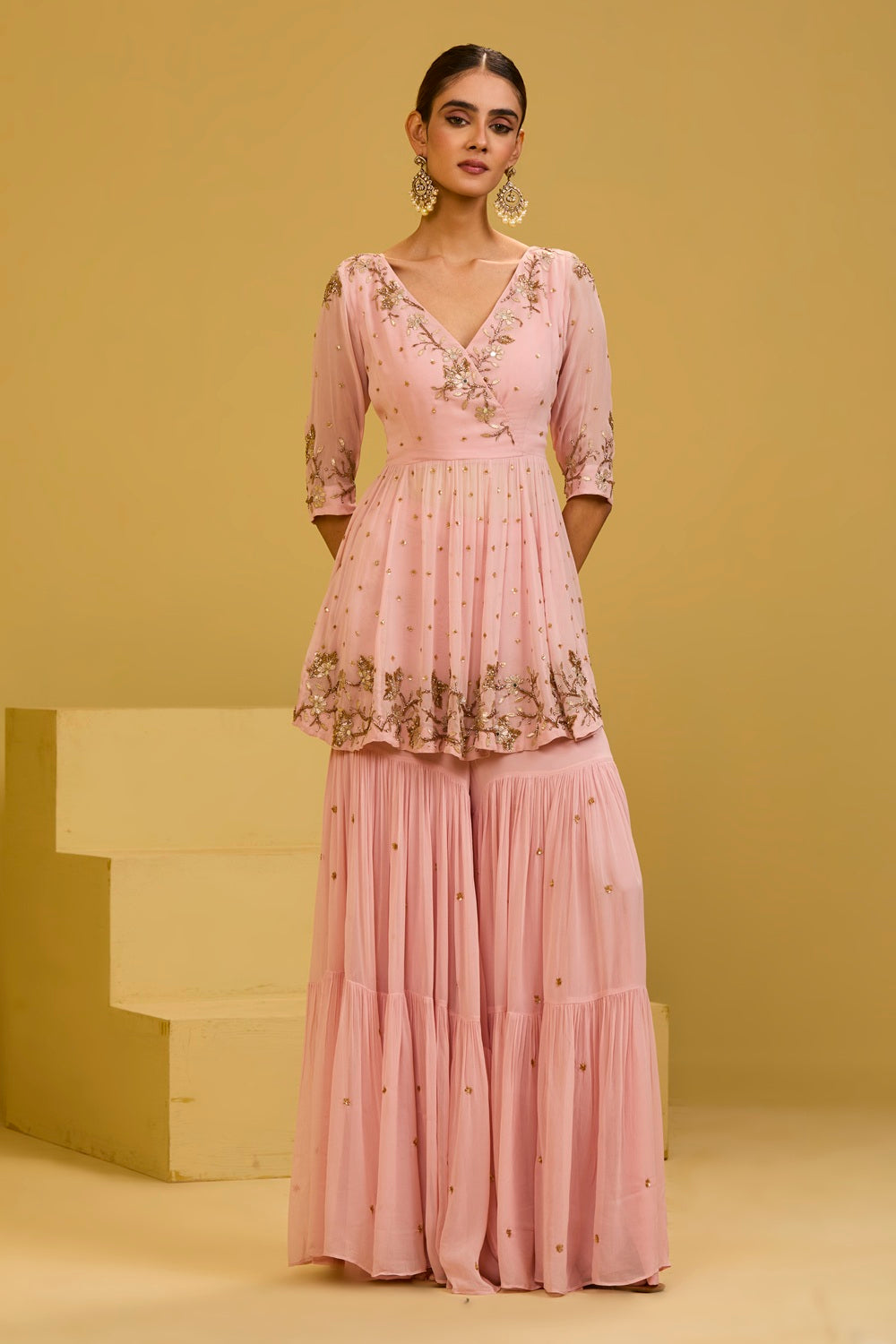 Baby Pink Sharara Set