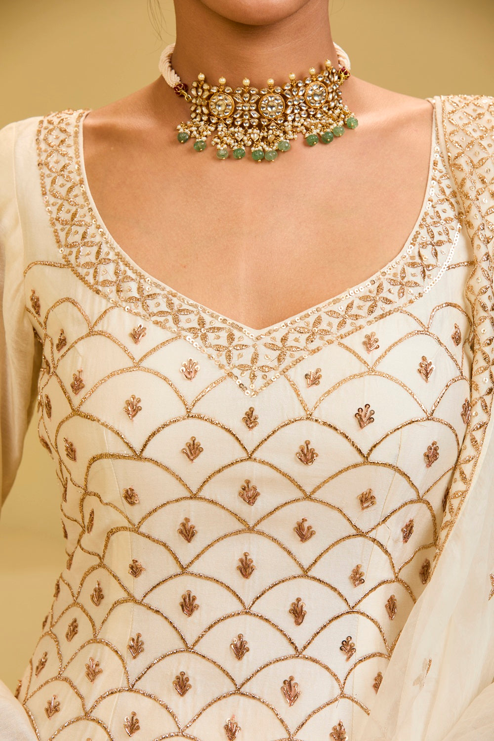 White Long Kurta Set