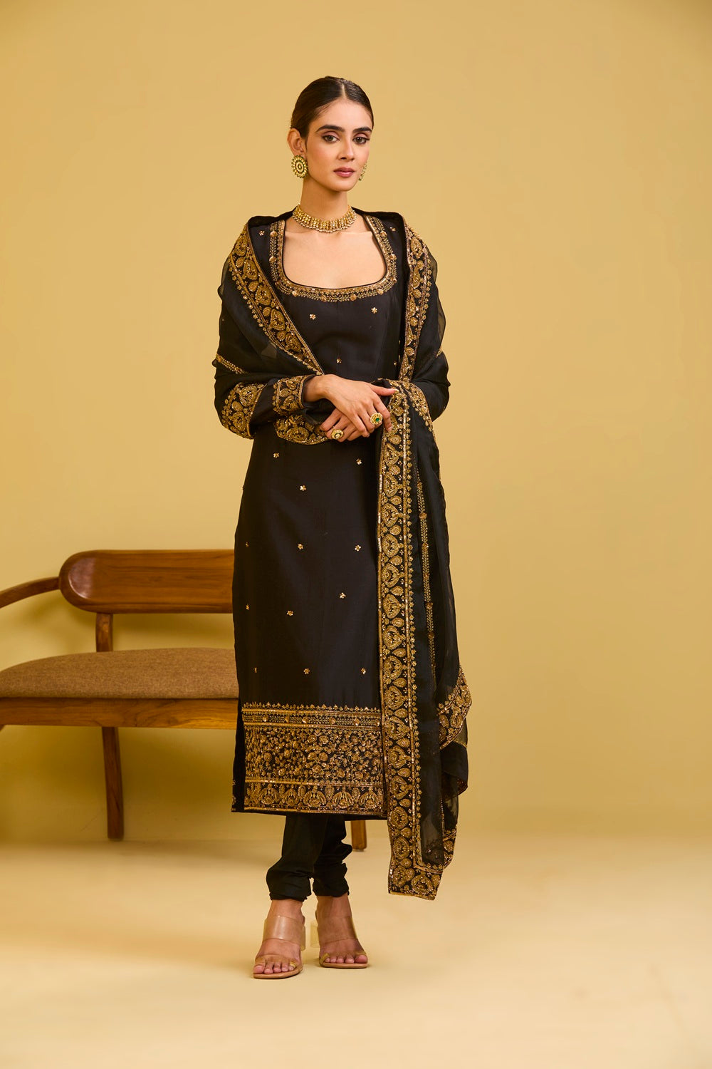 Black Kurta Set