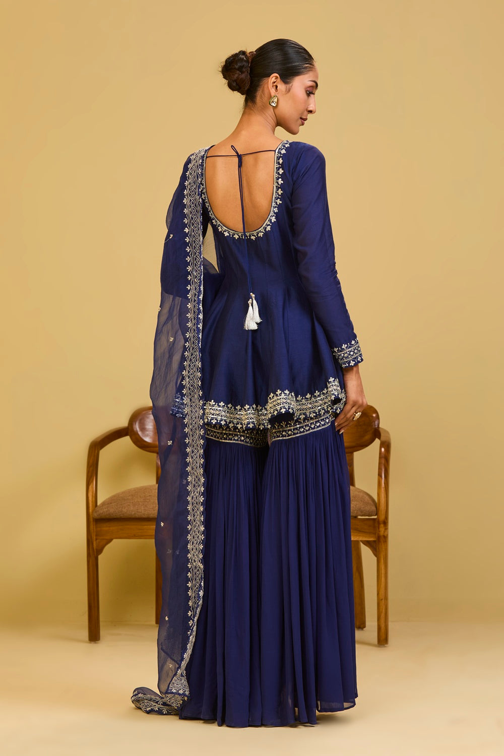 Blue Peplum Set