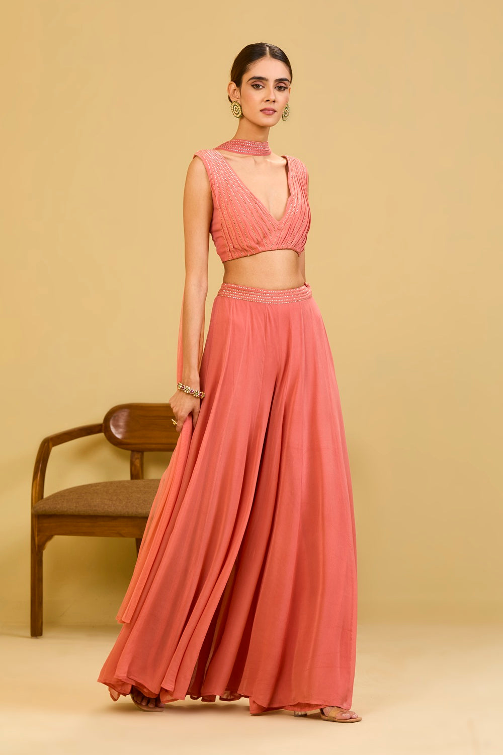 Pink Palazzo Set