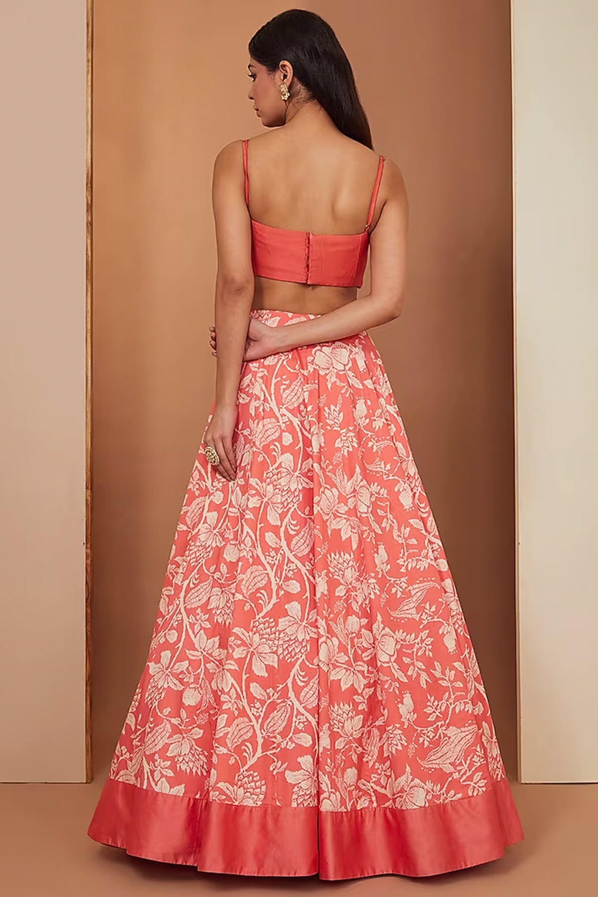 Gajari printed lehenga set