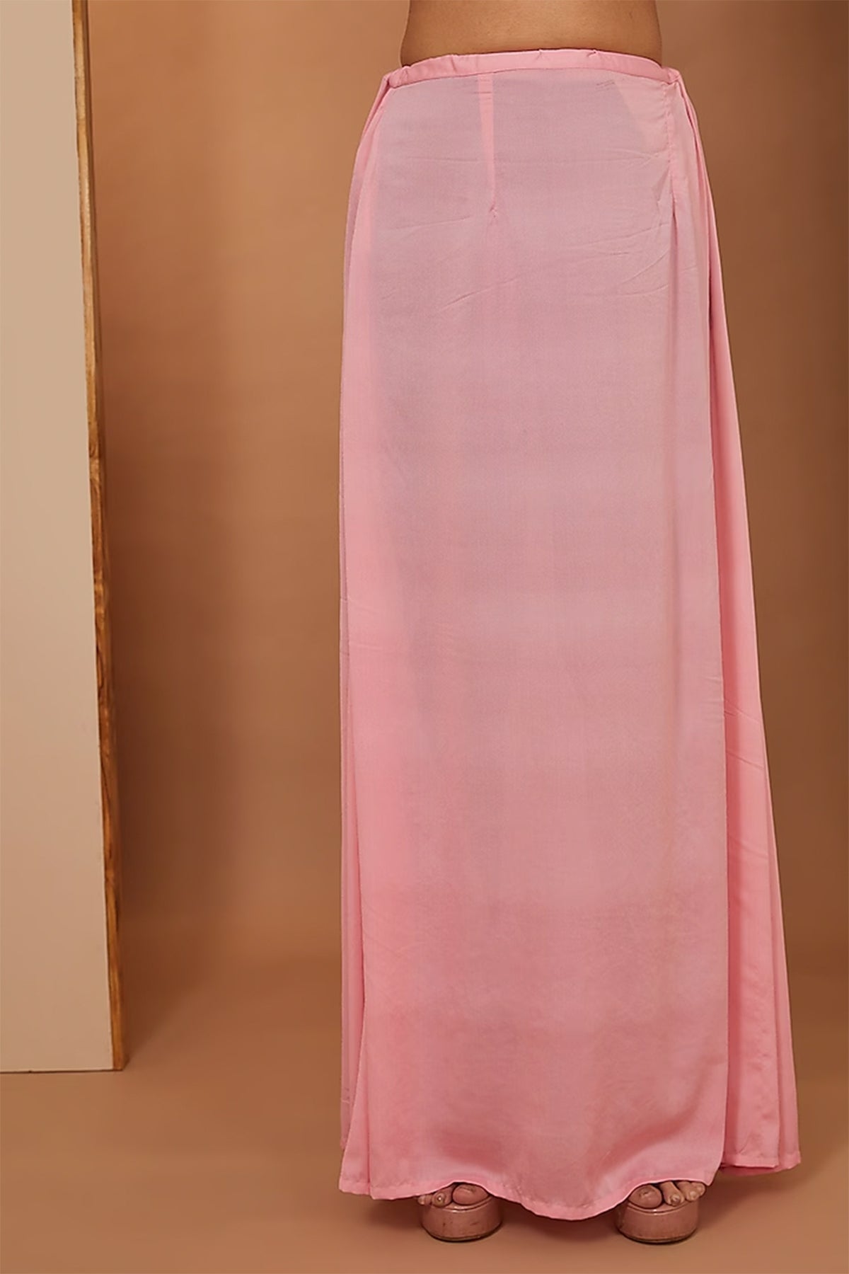 pink organza saree set