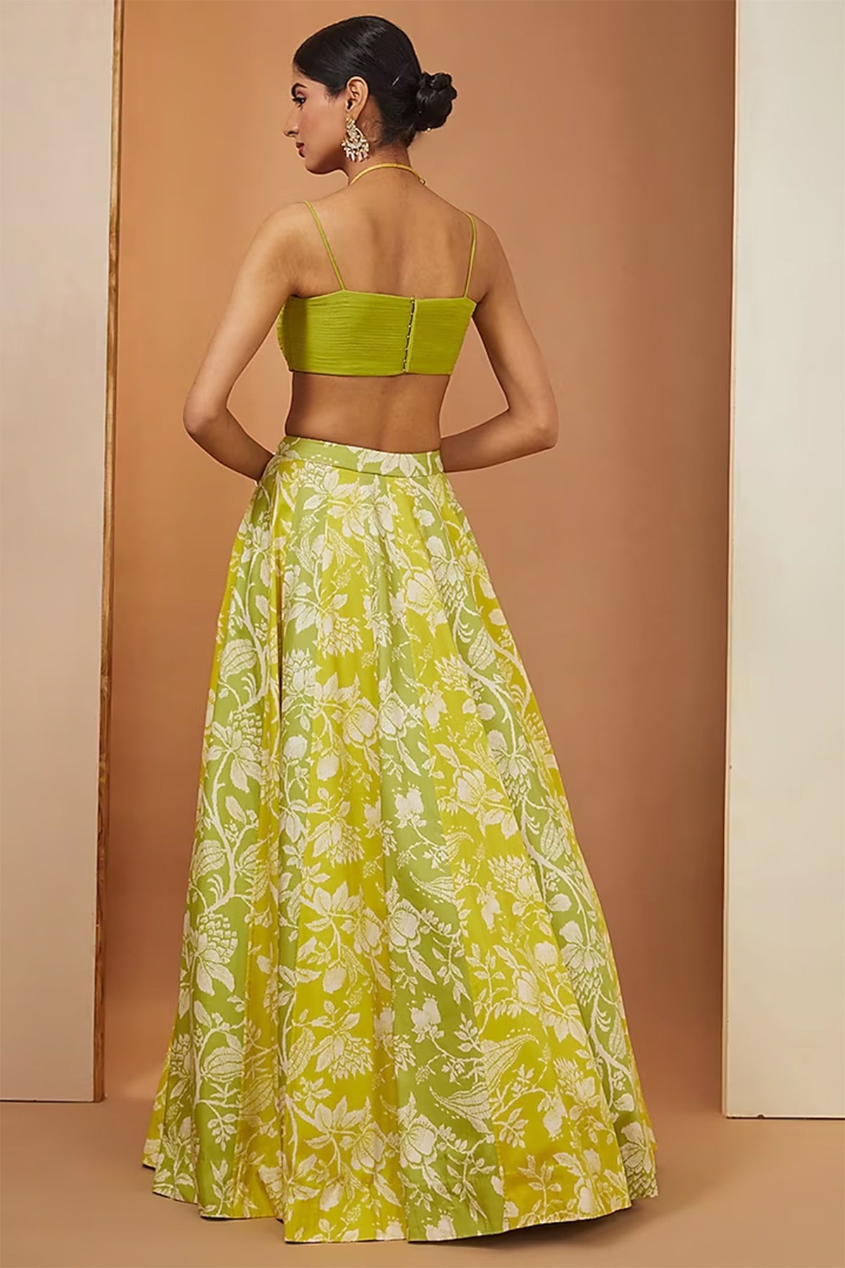 lemon and green lehenga set