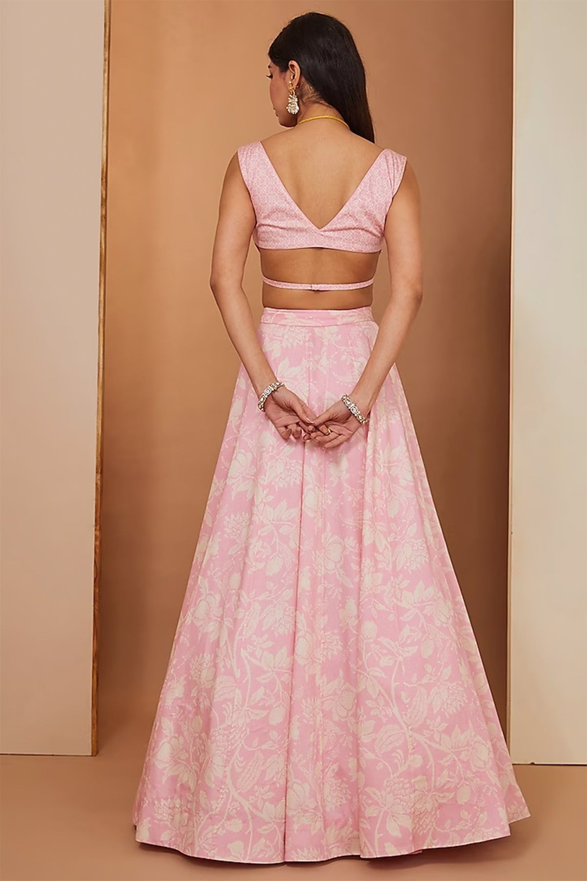 pink lehenga set