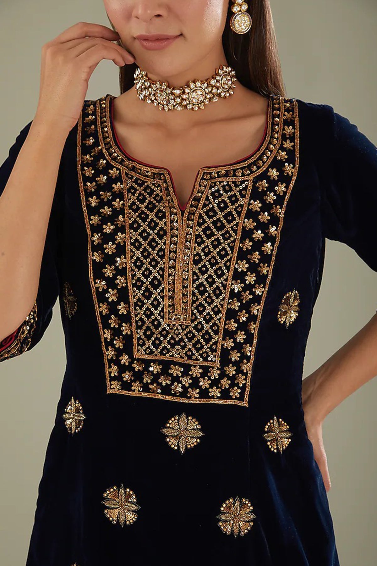 blue sharara set