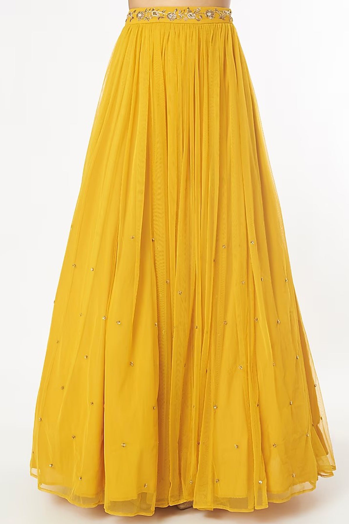 Mustard embellished lehenga set