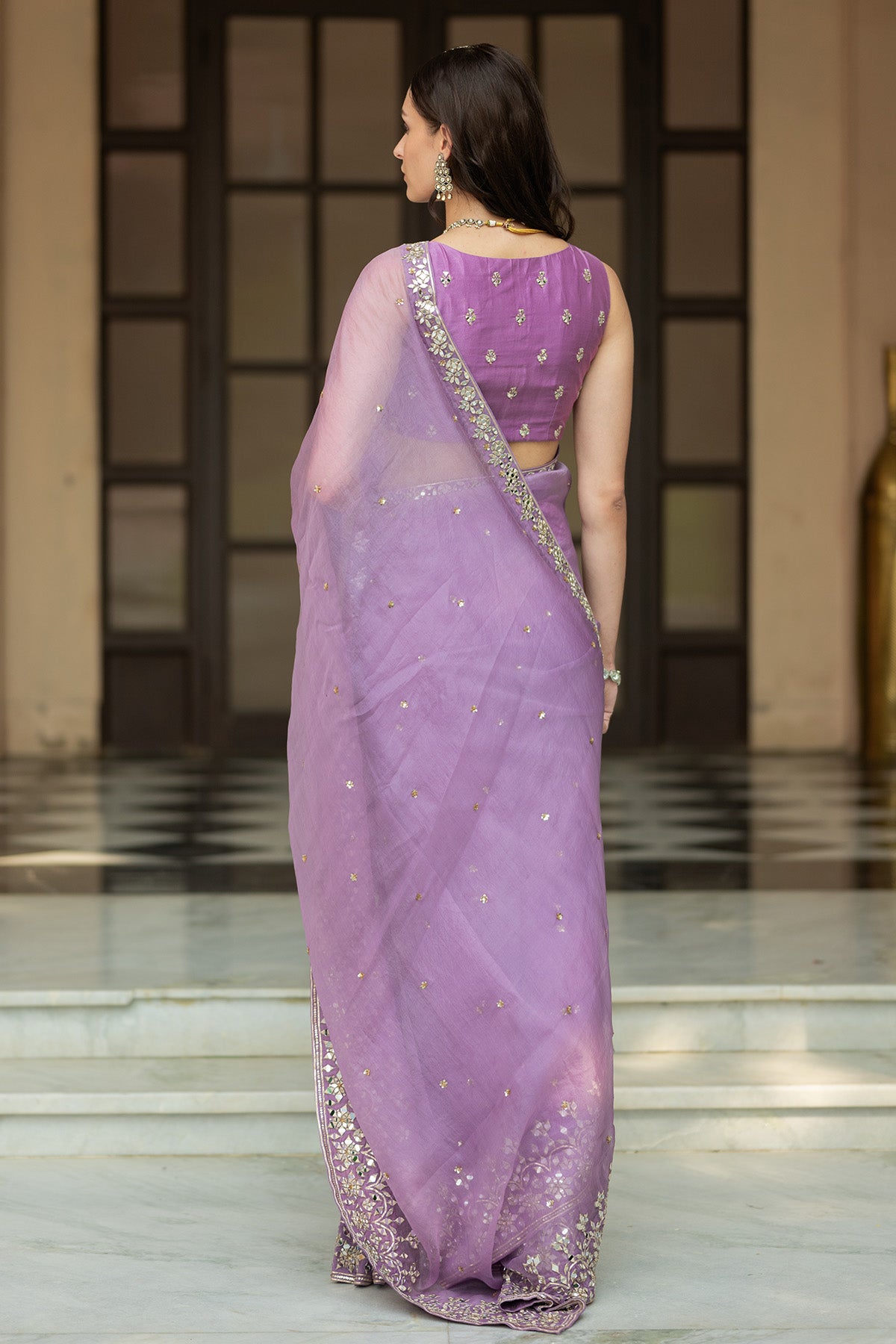 Lavender saree