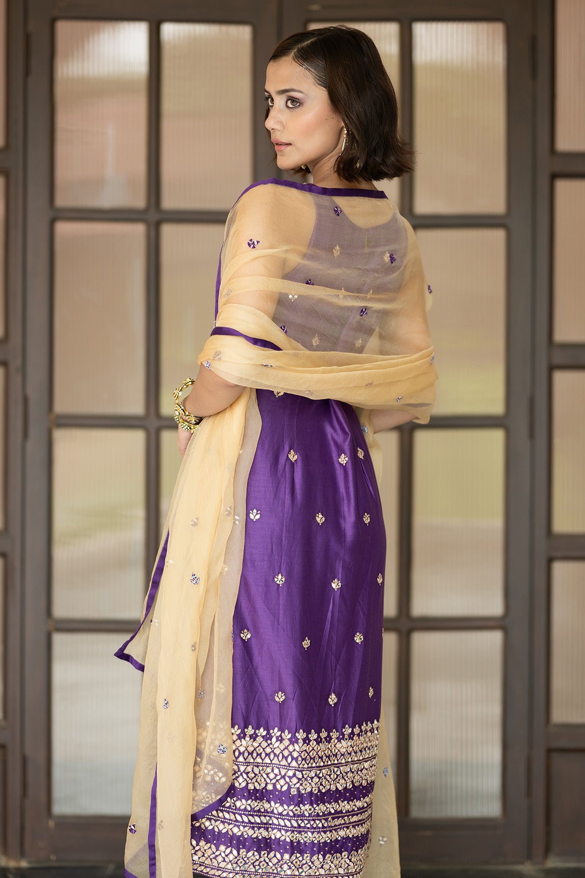 Purple Chudidar Set