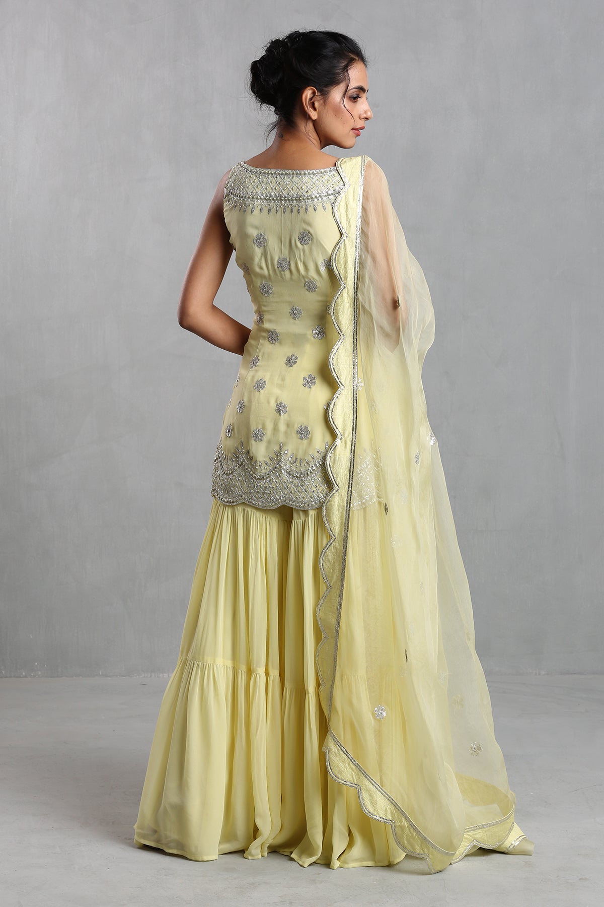 Yellow Sharara Set